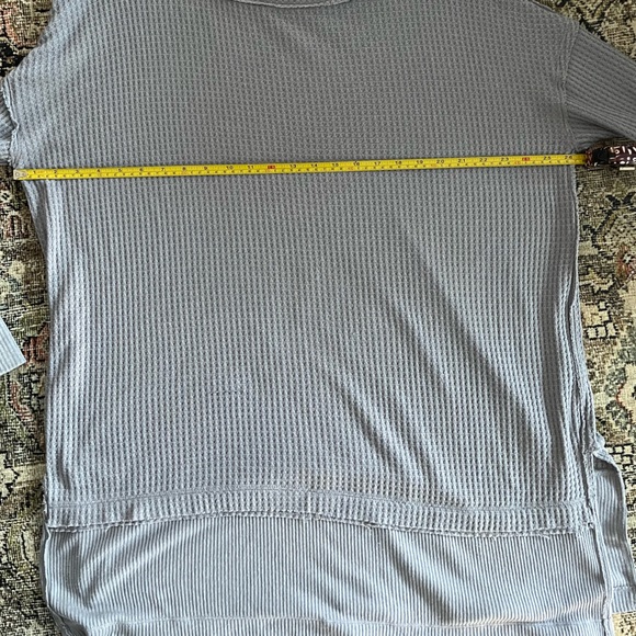 Free People We the Free Pacific Waffle Knit Tunic Length Long Sleeve Thermal szL - Picture 5 of 9